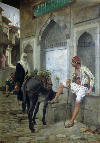 A Street in Istanbul, 1883 by Edouard Debat Ponsan